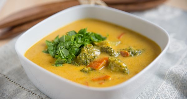 Kürbissuppe mit Kartoffeln und Möhren